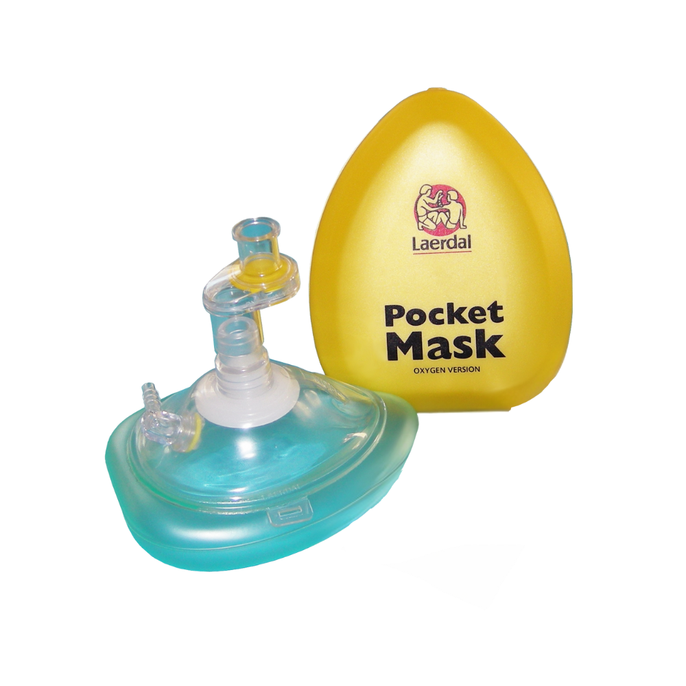 Pocketmask med O²-nippel Hårdask