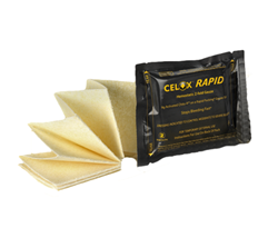 CELOX Rapid Gauze, Hemostatiskt förband